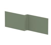 Balterley Front Bath Panel L Shape 1700mm, MDF Bath Panels, Satin Finish Bathroom Front Panels for Bathtub, Water Resistant Side Panel for L-Shaped Bathroom Baths and Soaking Tubs (Green)