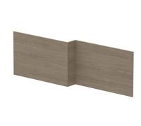 1700mm Square MFC Reversible Shower Bath Front Panel - Woodgrain Solace Oak