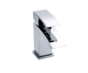 Balterley Square Mini Mono Basin Mixer & Push Button Waste - Chrome