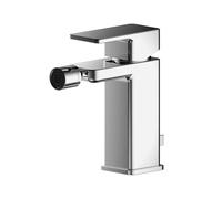 Balterley Square Mono Bidet Mixer Tap With Pop Up Waste Chrome in Silver Balterley Silver