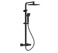 Balterley Thermostatic Shower Kit Fixed HeadAdjustable Handset Matt Black Balterley Black