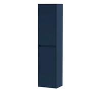 Balterley Square Wall Hung 2 Door Tall Bathroom Unit, 350mm - Midnight Blue
