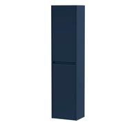 Balterley Square Wall Hung 2 Door Tall Bathroom Unit, 350mm - Midnight Blue Balterley Blue