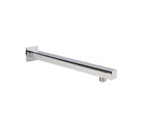 Square Wall Mount Shower Arm - 360mm - Chrome