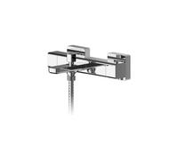 Balterley Square Wall Mount Thermostatic Bath Shower Mixer Bar Valve Tap - Chrome