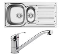 Balterley Stainless Steel Kitchen Sink & Mixer Tap Pack, 1000 x 500mm in Silver Balterley Silver