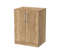 Balterley Stonnall Traditional Floor Standing 2 Door Vanity Unit With Laminate Worktop, 600mm, Autumn Oak