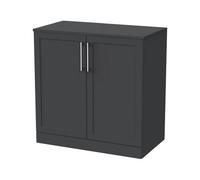 Balterley Stonnall Traditional Floor Standing 2 Door Vanity Unit With Laminate Worktop, 800mm, Dark Grey