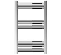 Straight Heated Heated Towel Rail Radiator, 239W, 500 x 800mm, Chrome