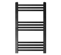 Balterley Straight Heated Heated Towel Rail Radiator, 337W, 400 x 700mm, Matt Black