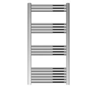 Balterley Straight Heated Towel Rail Radiator, 403W, 600 x 1100mm, Chrome in Silver Balterley Silver