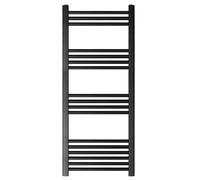 Balterley Straight Heated Heated Towel Rail Radiator, 644W, 500 x 1100mm, Matt Black