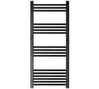 Balterley Straight Heated Heated Towel Rail Radiator, 768W, 600 x 1100mm, Matt Black