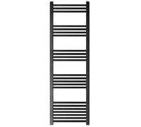 Balterley Straight Heated Heated Towel Rail Radiator, 781W, 500 x 1400mm, Matt Black