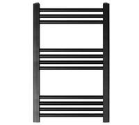 Balterley Straight Heated Towel Rail Radiator, 418W, 500 x 700mm, Matt Black Balterley Black