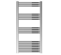 Balterley Straight Heated Towel Rail Radiator, 440W, 600 x 1200mm, Chrome in Silver Balterley Silver