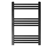 Balterley Straight Heated Towel Rail Radiator, 499W, 600 x 700mm, Matt Black Balterley Black