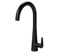 Balterley Tatenhall Kitchen Mono Mixer Tap With Single Lever Handle, Curved Swivel Spout - Matt Black Finish