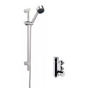 Thermostatic Vertical Bar Valve Multi Function Handset Slider Rail Balterley Silver One Size