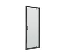 6mm Toughened Safety Glass Reversible Pivot Shower Door - 760mm - Black