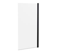 Balterley Traditional 6mm Toughened Safety Glass Straight Reversible Bath Screen - Black