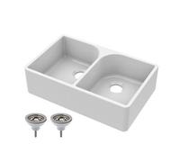 Balterley Traditional 795mm 2 Bowl Fireclay Butler Kitchen Sink - Full Weir & Wastes