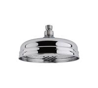 Balterley Traditional Apron Fixed Shower Head 194mm, Round Design, High Flow, Wall or Ceiling Mount - Chrome Finish