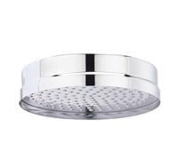 Balterley Traditional Apron Fixed Shower Head 200mm, Round Design - Chrome in Silver Balterley Silver
