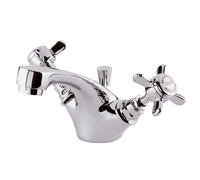 Balterley Traditional Bathroom Crosshead Mono Basin Mixer Tap & Pop-Up Waste