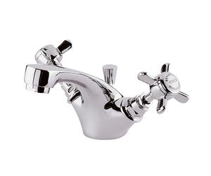 Balterley Traditional Bathroom Crosshead Mono Basin Mixer Tap & Pop-Up Waste