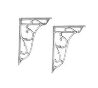 Ceramic Accessories Pair of Ornate Cistern Brackets - Chrome