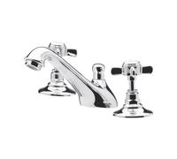 Balterley Traditional Crosshead 3 Tap Hole Basin Mixer Tap with Pop-Up Waste