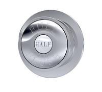 Balterley Dual Toilet Flush Button, Traditional Round Head Dual Push Button Toilet Flush System Replacement for Cistern, Push Buttons Replacement for Bathroom Cistern Toilets - 72mm (Chrome)