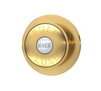 Balterley Dual Toilet Flush Button, Traditional Round Head Dual Push Button Toilet Flush System Replacement for Cistern, Push Buttons Replacement for Bathroom Cistern Toilets - 72mm (Brushed Brass)