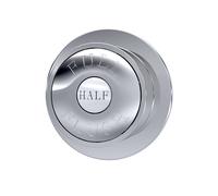 Balterley Dual Toilet Flush Button, Traditional Round Head Dual Push Button Toilet Flush System Replacement for Cistern, Push Buttons Replacement for Bathroom Cistern Toilets - 72mm (Chrome)