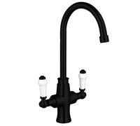 Traditional Dual Handle Kitchen Mixer Tap, Black