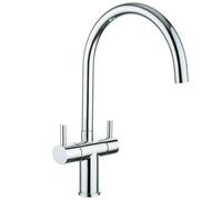 Traditional Dual Handle Kitchen Mixer Tap, Chrome