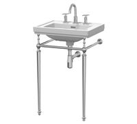 Balterley Traditional Fireclay Basin w/ Luxury Wash Stand & Bottle Trap - Chrome