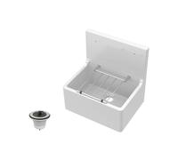 Balterley Traditional Fireclay Cleaner Kitchen Sink with Waste in White Balterley White