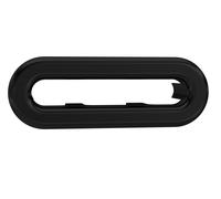 Balterley Sink Overflow Cover, Oval Design Overflow Sink Hole Cover, Basin Over Flow Ring, Over Flow Cap for Basins, Ceramic Accessories for Vanity Basin, Bathroom Sinks - 50 x 26mm (Matt Black)