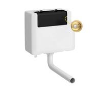 Balterley Universal Dual Flush with Traditional Push Button - Brushed Brass in Metallics Balterley Metallics