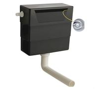 Balterley Universal Water Saving Dual Flush Side Inlet With Traditional Push Button - Chrome/black