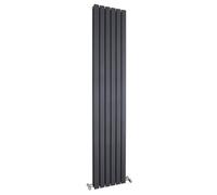 Square Vertical Double Panel Radiator - 1800mm x 354mm - 3878 BTU - Anthracite
