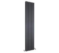 Balterley Vertical Double Panel Radiator, Anthracite Radiators, Vertical Square Panel Radiator, Central Heating Radiators for Bathroom, Kitchen, Living Room - 354mm x 1800mm, 3878 BTU (Anthracite)