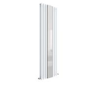 Balterley Vertical Double Panel Radiator, White Radiator with Rounded Vertical Panel, Central Heating Radiators for Bathroom, Kitchen, Living Room - 499mm x 1800mm, 4006 BTU (Gloss White)