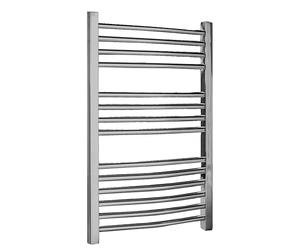 Balterley Vertical Radiator Curved Ladder Rail, Rounded Towel Rails Chrome Radiator, Radiators Wall Mounted, Central Heating Radiators for Bathroom, Kitchen - 500mm x 700mm, 710 BTU (Chrome)