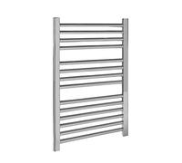 Balterley Vertical Radiator Straight Ladder Rail, Rounded Towel Rails Chrome Radiator, Radiators Wall Mounted, Central Heating Radiators for Bathroom, Kitchen - 500mm x 700mm, 679 BTU (Chrome)