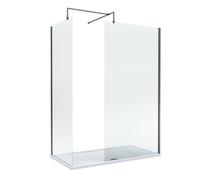 Balterley Walk-In Wetroom Bundle With Tray And Waste, 1600X800mm, Gunmetal