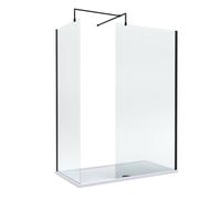 Balterley Walk-In Wetroom Bundle With Tray And Waste, 1600X700mm, Matt Black