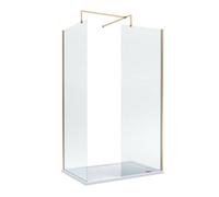 Balterley Walk-In Wetroom Bundle With Tray And Waste, 1200X700mm, Brushed Brass